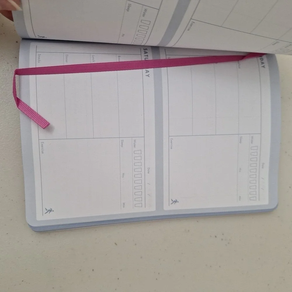 Guided FITNESS JOURNAL Softback Weekly Planner Undated Log Book Gym Food NEW